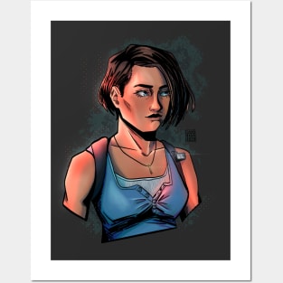 Jill Valentine resident evil 3 remake portrait Posters and Art